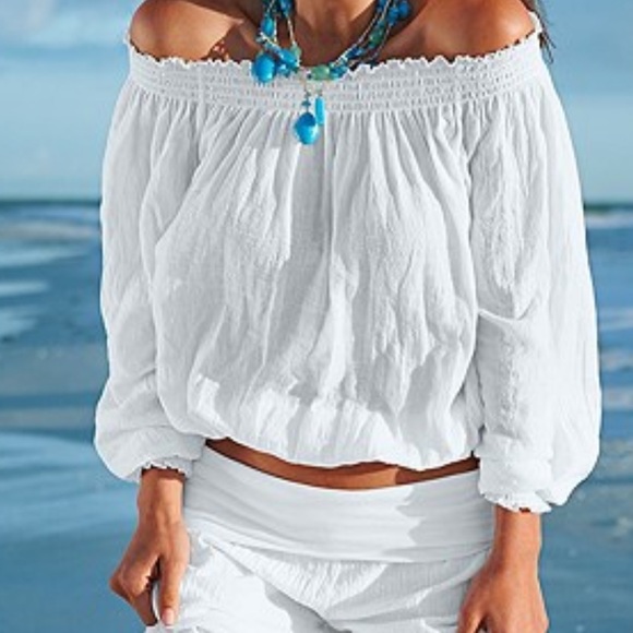 venus ruffle off the shoulder top